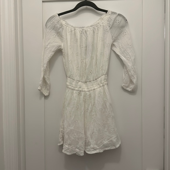 Hollister Pants - White Off the Shoulder Romper